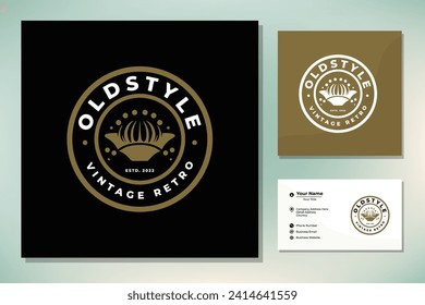 Simple And Classic Vintage Retro Label Badge logo design