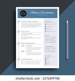 Simple And Classy Blue Resume CV Template