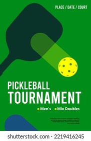 Simple and classy pickleball tournament flyer or poste for print or any graphic purpose