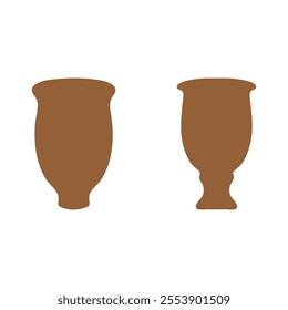 Simple clay pot design set