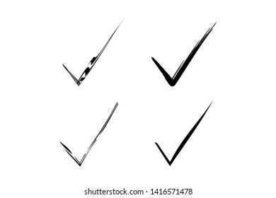 Simple and Clean abstract illustration checklist or correct icon.