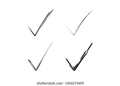 Simple and Clean abstract illustration checklist or correct icon.