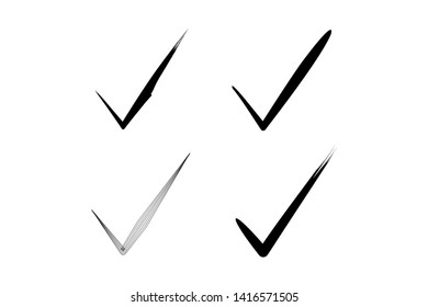 Simple and Clean abstract illustration checklist or correct icon.