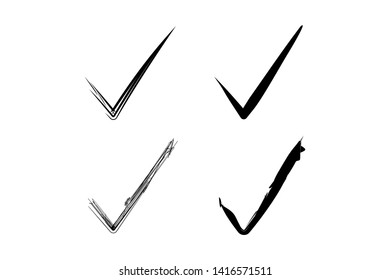 Simple and Clean abstract illustration checklist or correct icon.