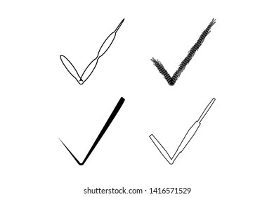 Simple and Clean abstract illustration checklist or correct icon.