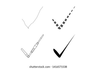 Simple and Clean abstract illustration checklist or correct icon.