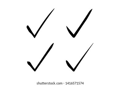 Simple and Clean abstract illustration checklist or correct icon.