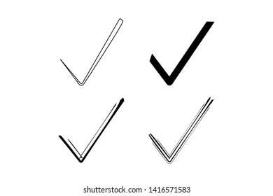 Simple and Clean abstract illustration checklist or correct icon.