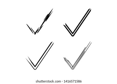 Simple and Clean abstract illustration checklist or correct icon.