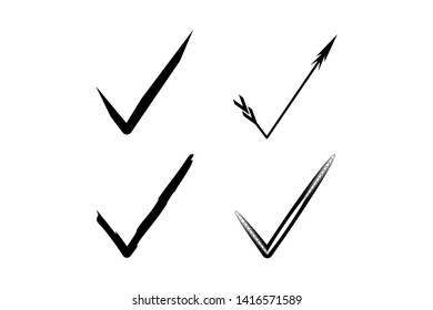 Simple and Clean abstract illustration checklist or correct icon.