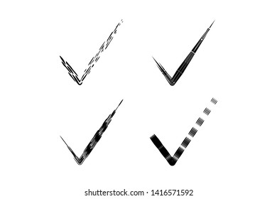 Simple and Clean abstract illustration checklist or correct icon.