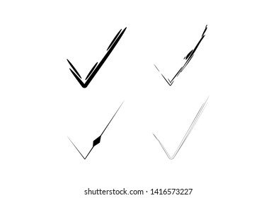 Simple and Clean abstract illustration checklist or correct icon.