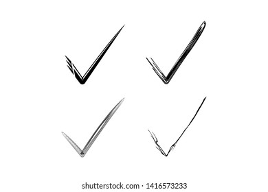 Simple and Clean abstract illustration checklist or correct icon.