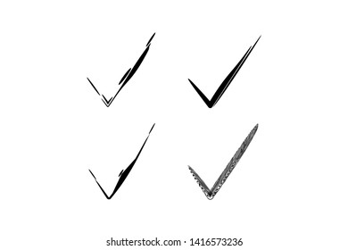 Simple and Clean abstract illustration checklist or correct icon.