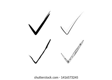 Simple and Clean abstract illustration checklist or correct icon.