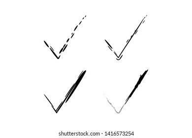 Simple and Clean abstract illustration checklist or correct icon.