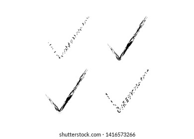 Simple and Clean abstract illustration checklist or correct icon.