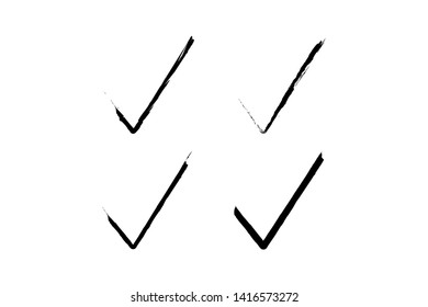 Simple and Clean abstract illustration checklist or correct icon.