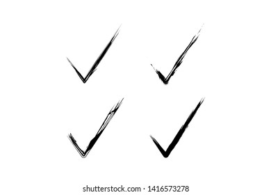 Simple and Clean abstract illustration checklist or correct icon.