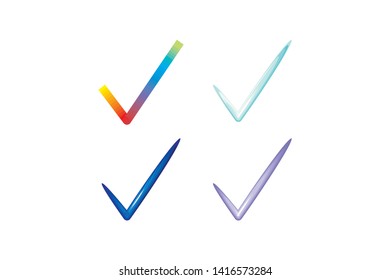 Simple and Clean abstract illustration checklist or correct icon.