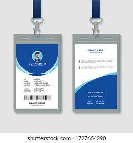 Einfache Saubere Abstrakte Stilvolle, elegante ID-Kartenvorlage Design. Vollvektor