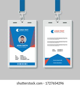 Simple Clean Abstract Stylish, Elegant ID card template Design. Full vector