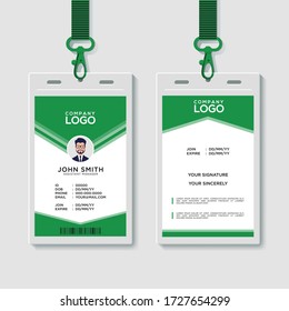 Simple Limpiar Resumen Diseño elegante y elegante de la plantilla de la tarjeta de identificación. vector completo
