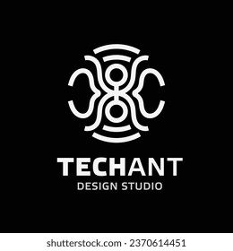 Simple And Clean Ant Outline Icon Vector Illustration