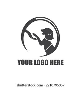 Diseño de logotipo de perros de Asistencia simple y limpia, ayuda para el diseño de logotipo de perro manual