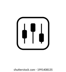 Einfache und saubere Audio-Mixer-Vektorgrafik