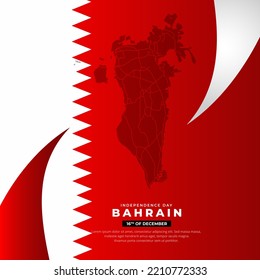 Simple and clean Bahrain Independence Day design vector.