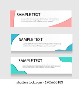 Simple clean banners template with place for your data. Modern graphic design perfect for your website layout, workflow, annual report, web design. EPS 10.