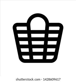Simple and clean basket icon. basket logo silhouette.