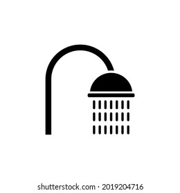 Simple And Clean Bath Shower Vector Icon Illustration