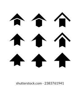 Einfache und saubere schwarze Pfeilsymbol