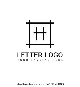 Simple and Clean Black Monogram Logo Design With the Letter H