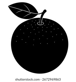 Ein einfaches, sauberes, schwarzes Silhouettensymbol eines Clementine- oder Orangensegments, perfekt für Lebensmittel, Obst oder gesunde Lifestyle-Themen.