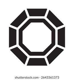 Um ícone simples, vetor preto vetor hex nut projetado em estilo de engenharia plana. Este símbolo minimalista é perfeito para empresas de construção, marcas mecânicas, ferramentas de hardware, serviços industriais ou um