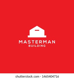 simple, clean and bold building forming hat logo design vector icon illustration inspiration