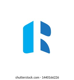 simple, clean, bold, strong, powerful and modern logo design with R for construction, real estate, technology, etc
