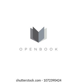Simple Clean Book Logo Sign Symbol Icon