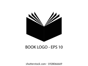 Simple Clean Book Logo Sign Symbol Icon.