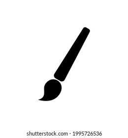 Ilustración De Icono Del Vector De Silueta De Pincel Simple Y Limpio