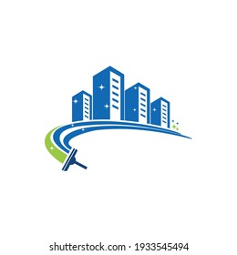 simple clean building logo design