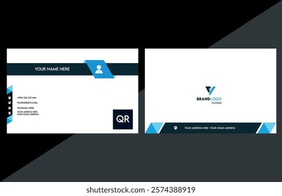 Simple and clean business card creative design, vector layout