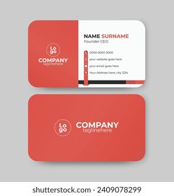 diseño simple y limpio de tarjetas de visita, diseño mínimo de plantillas de impresión de tarjetas de visita. diseño simple y limpio de tarjetas de visita en rojo y negro	