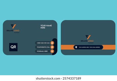 simple and clean business card design, vector layout