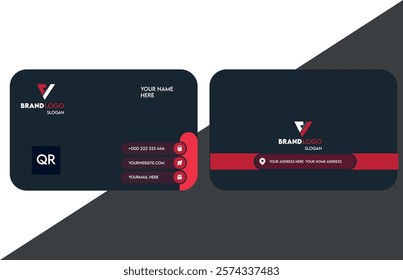 simple and clean business card design, vector layout