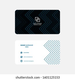 Simple and clean business card template design. Modern shape style for personal identity or company branding . Easy to use and ready to print. Vector illustration EPS 10