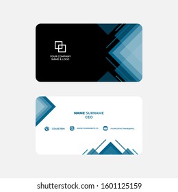Simple and clean business card template design. Modern shape style for personal identity or company branding . Easy to use and ready to print. Vector illustration EPS 10